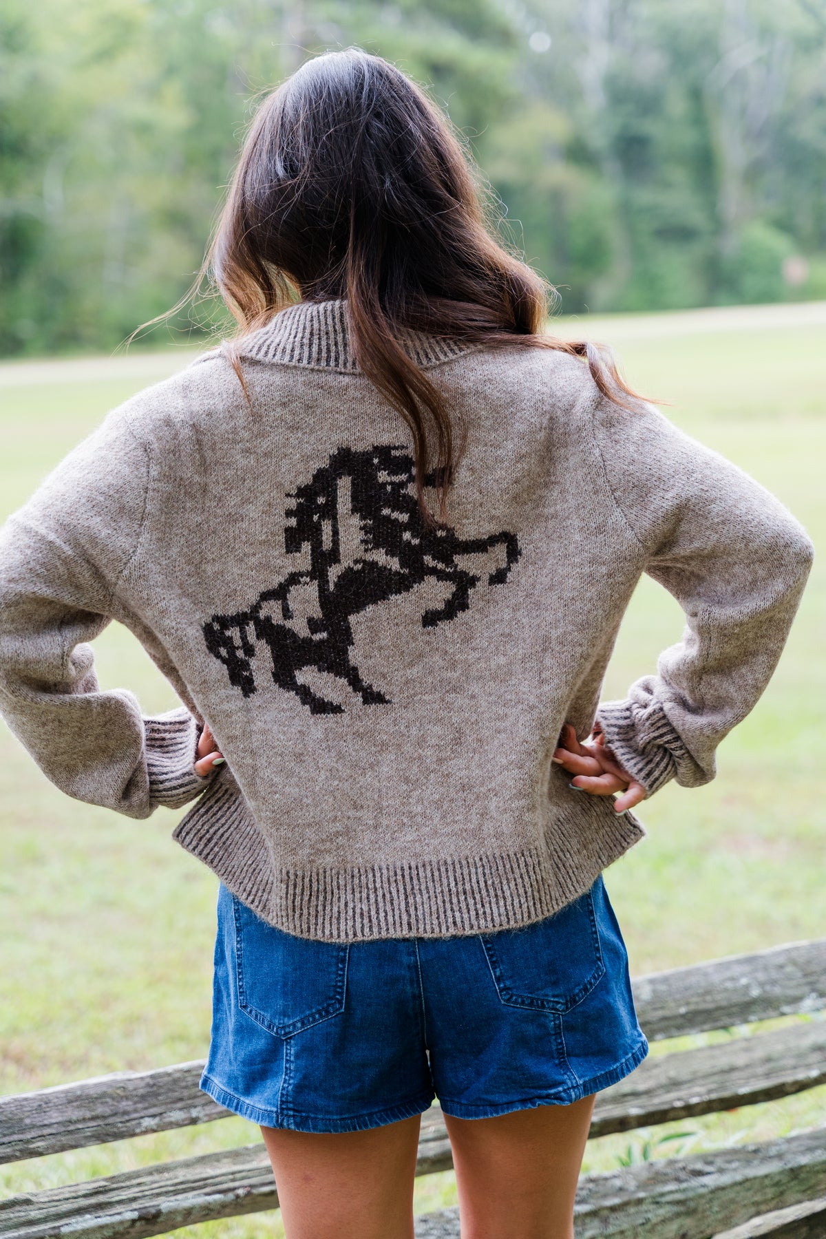 Off to the Races Full Zip Cardigan