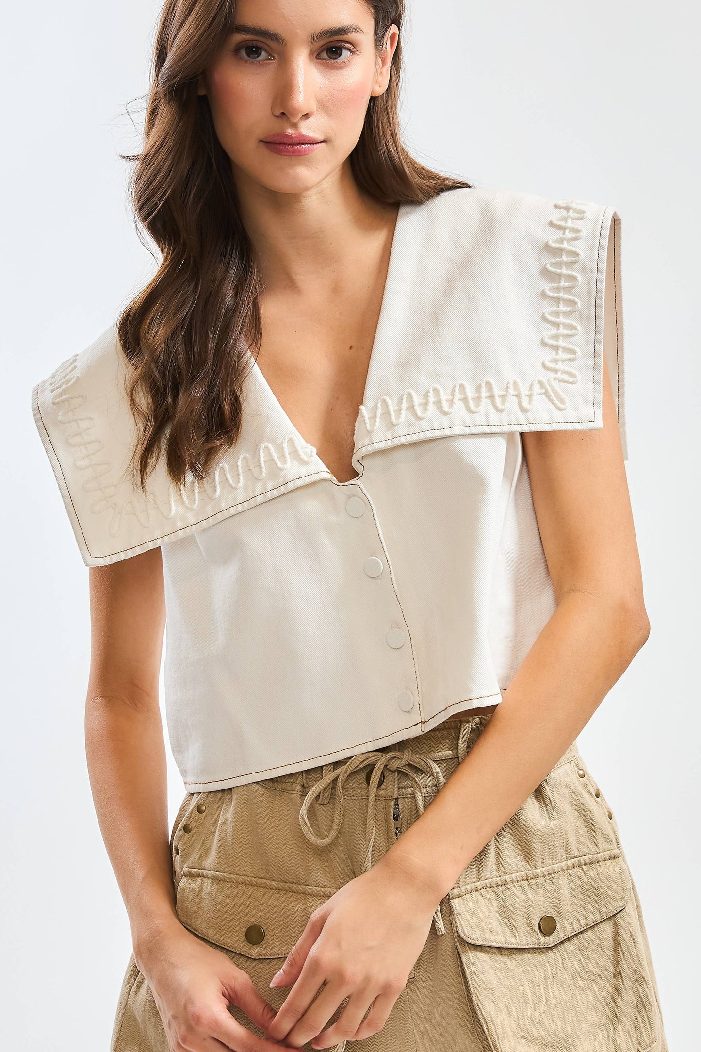 PRE-Order:Embroidered Sailor Top