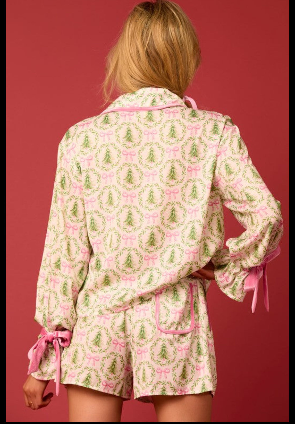 Santa Embroidery Pajama Set - Modern Muse Collective