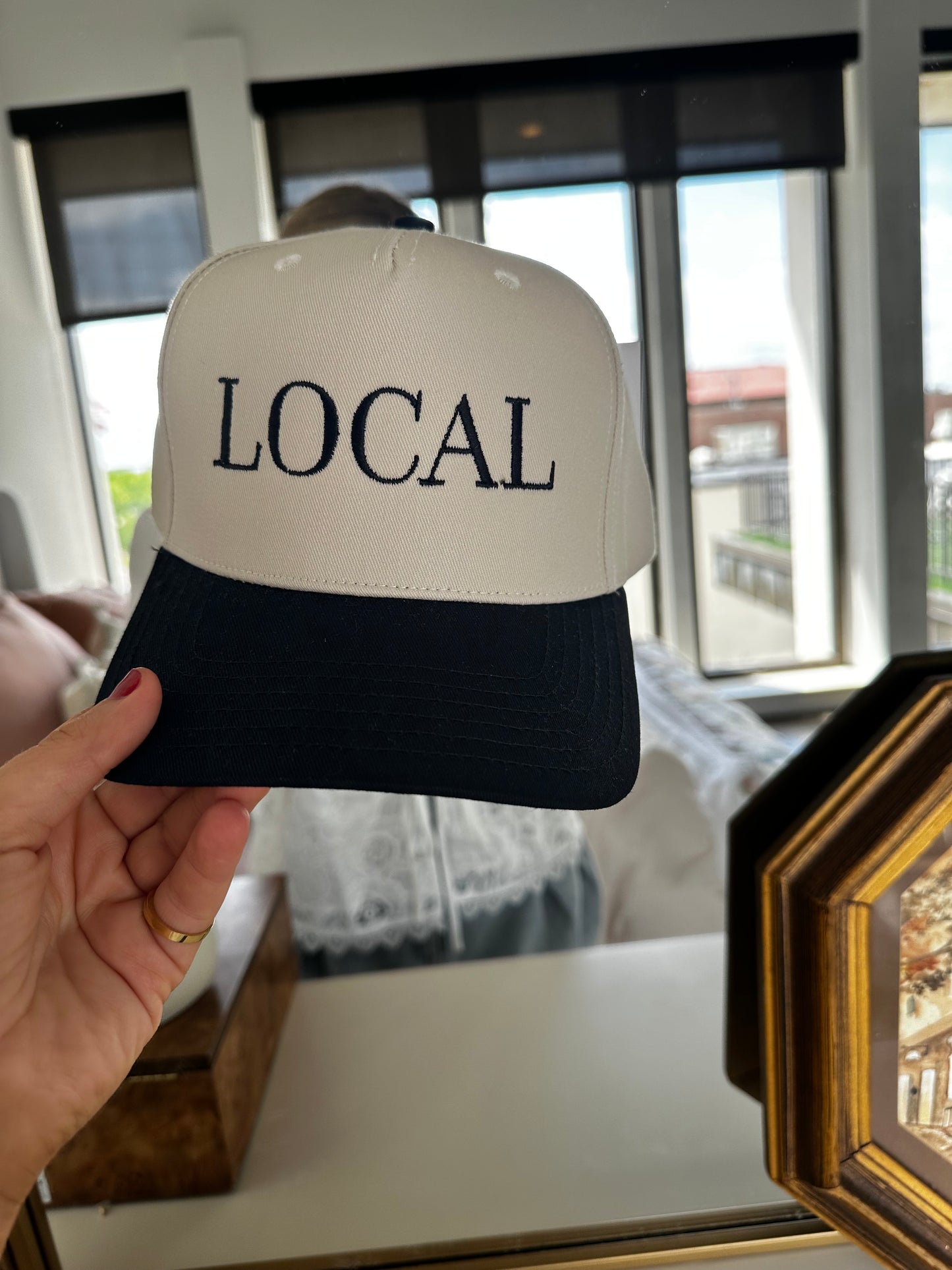 LOCAL Two-Toned Vintage Hat: Black and Tan