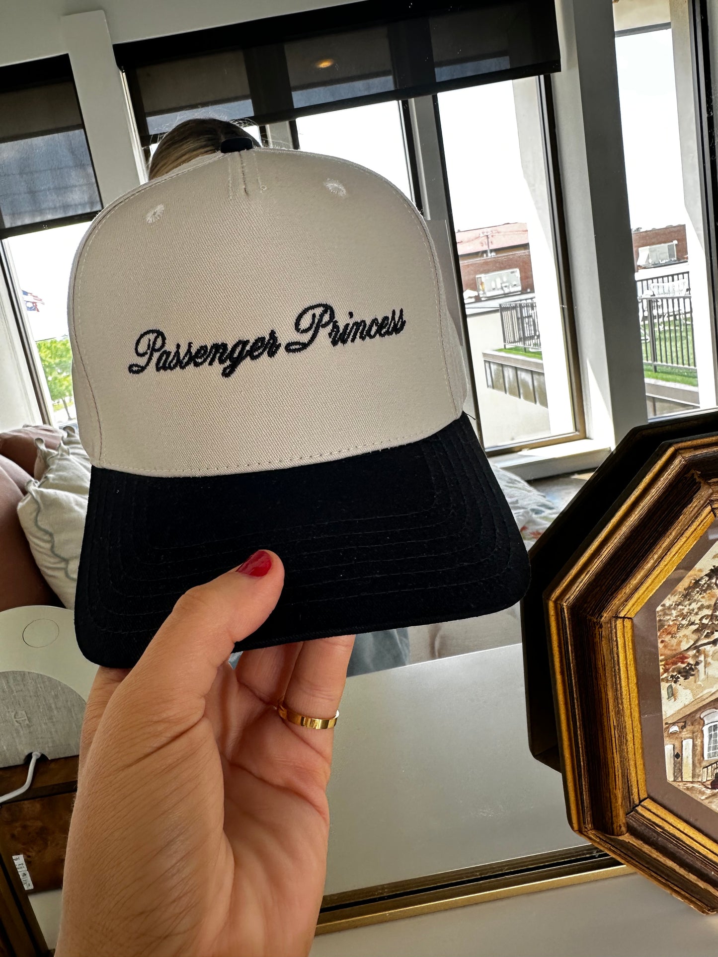 Passenger Princess Two-Toned Trucker Hats For Women: Black and Tan