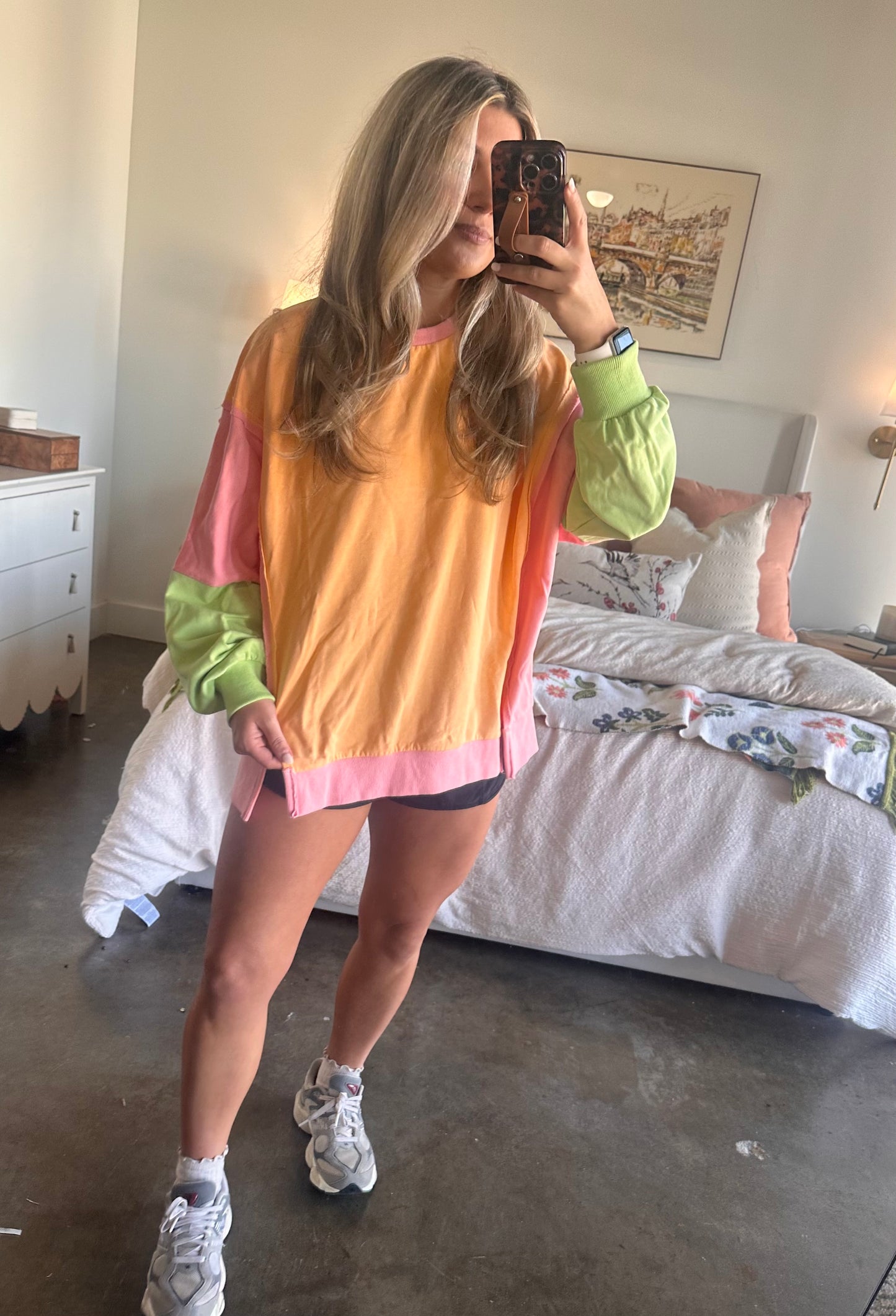 Cozy Days Pastel Color-block Pullover
