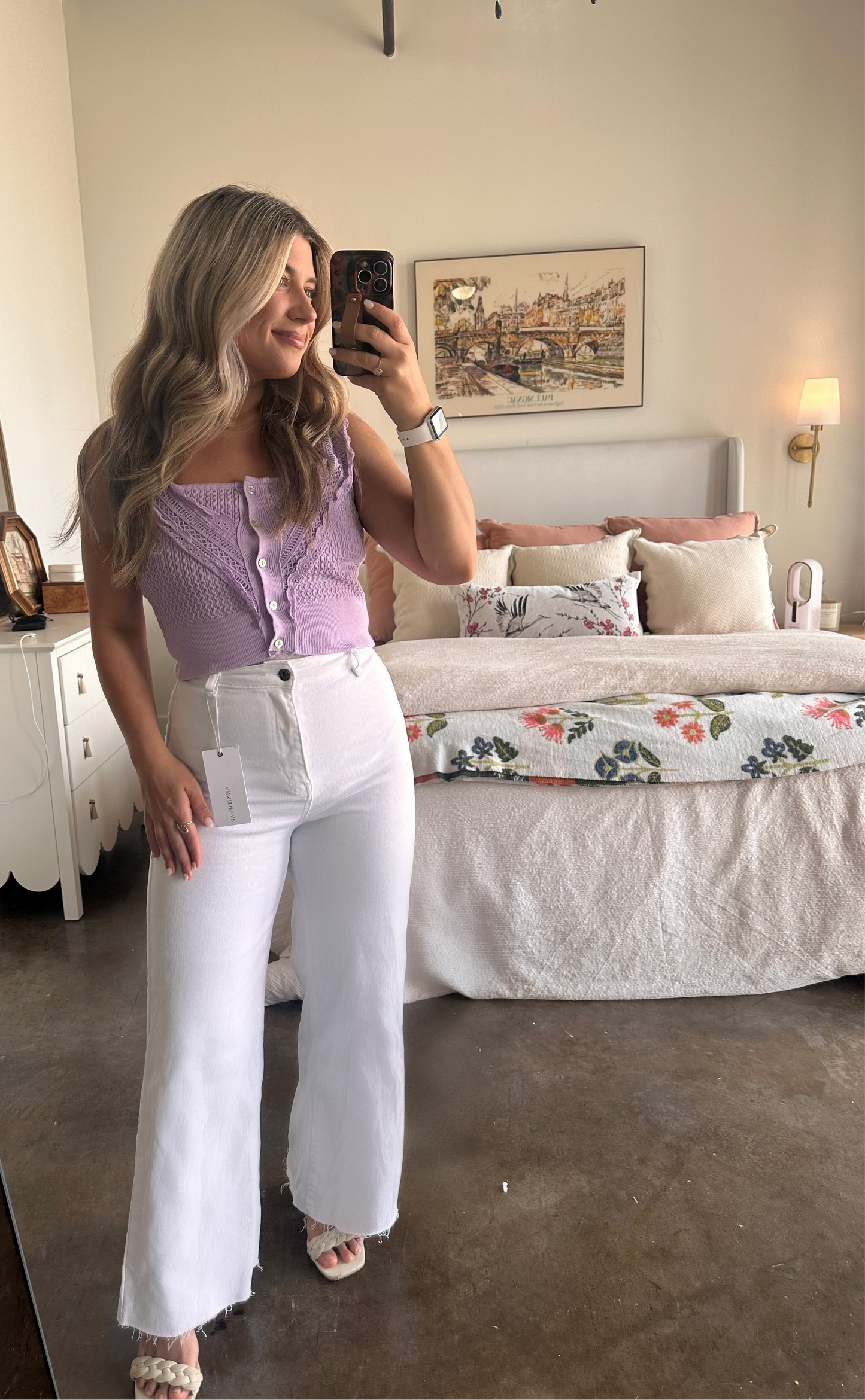 Cotton Breeze White Denim Jeans