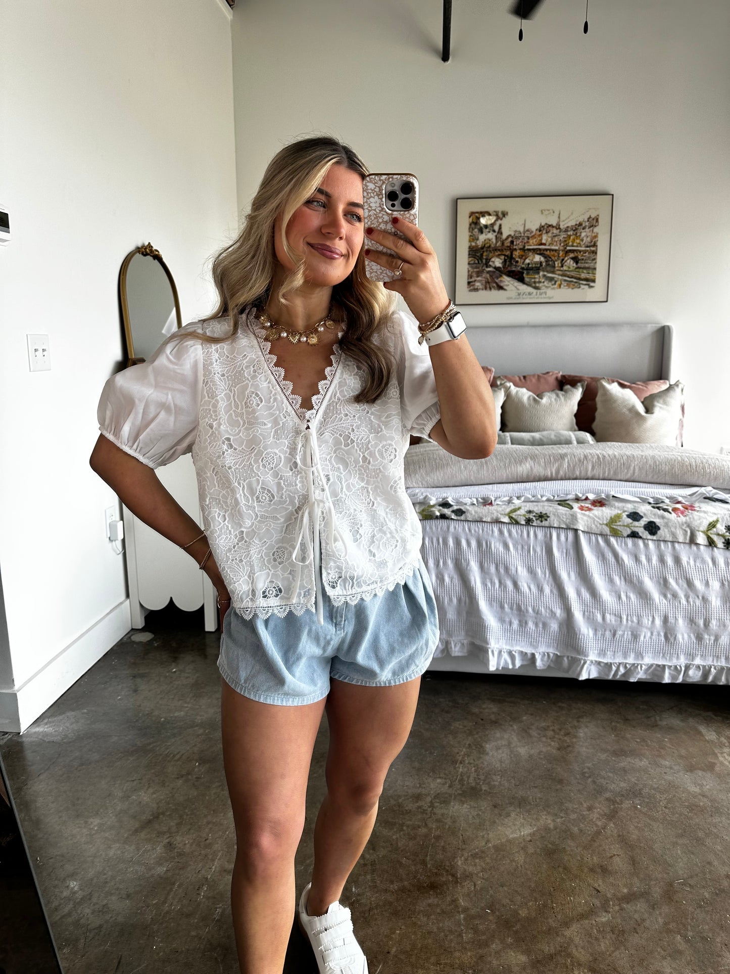 Seaside Tie Front Top