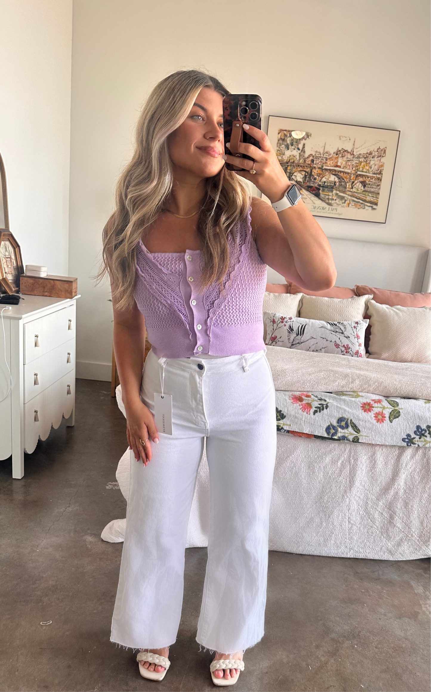 Cotton Breeze White Denim Jeans