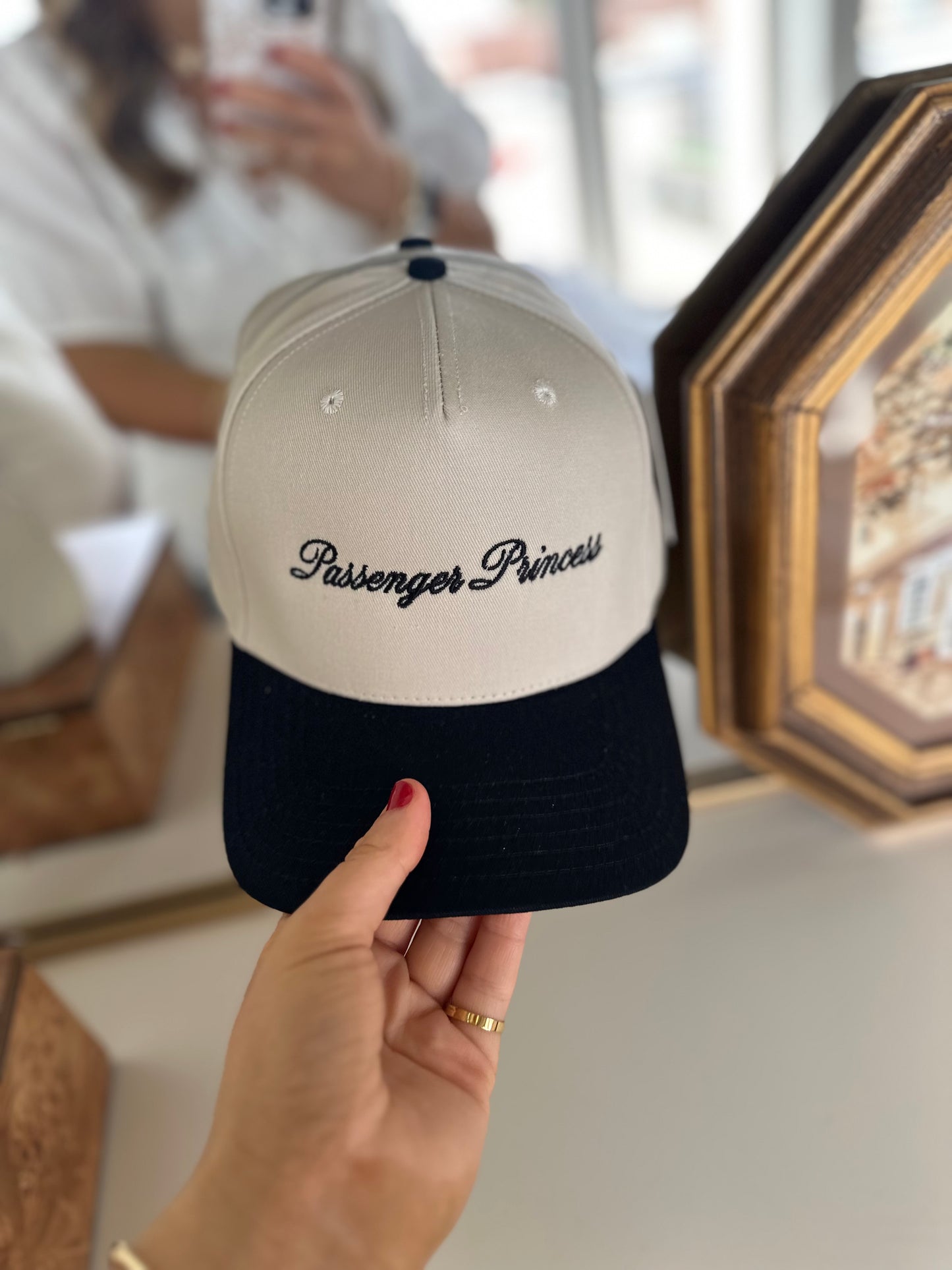 Passenger Princess Two-Toned Trucker Hats For Women: Black and Tan