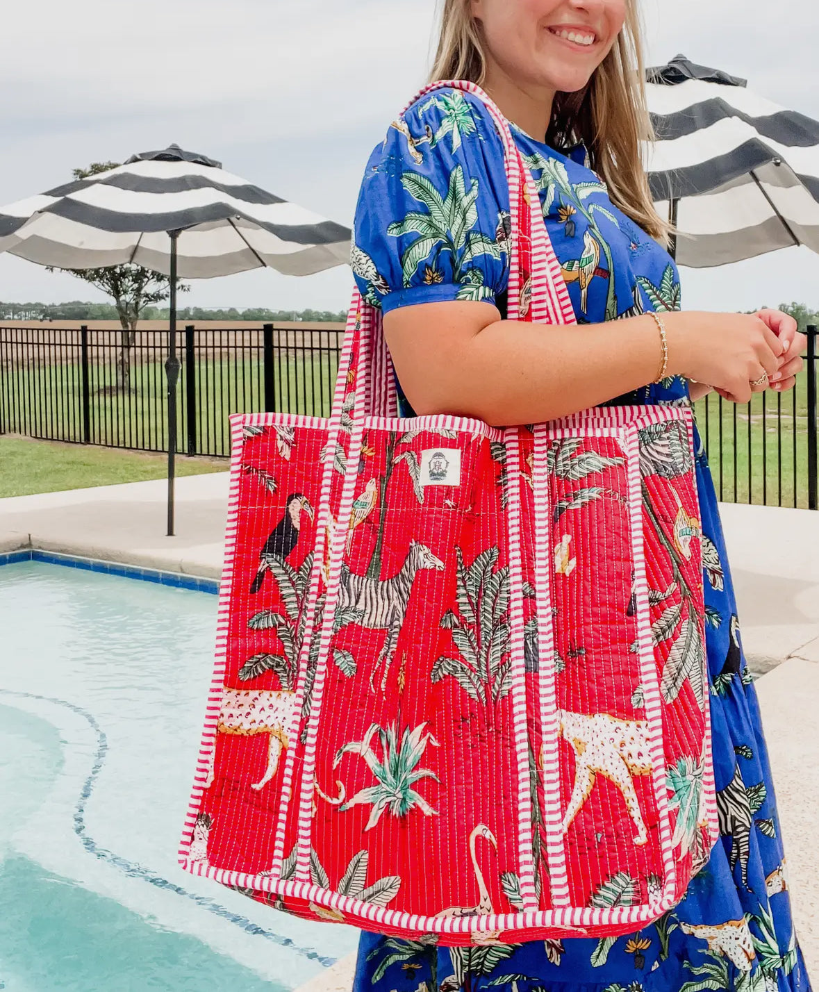 Savannah Rain Red Tote Bag - Modern Muse Collective
