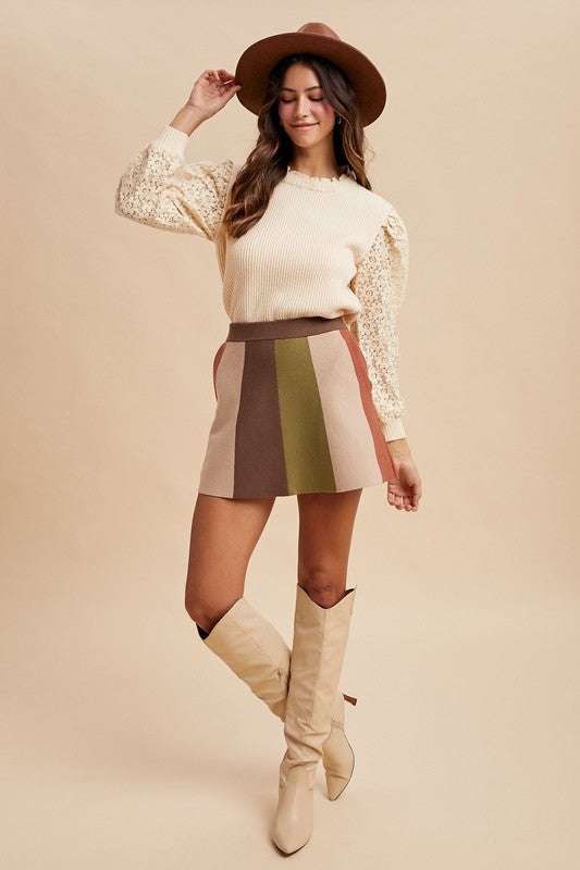 PRE-ORDER: Mocha Dreams Mini Skirt