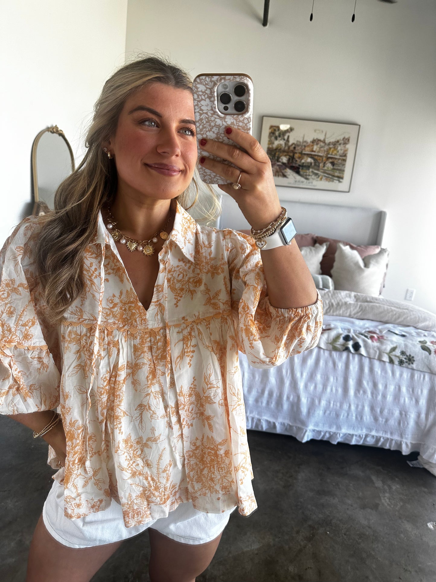 Amber Floral Print Top