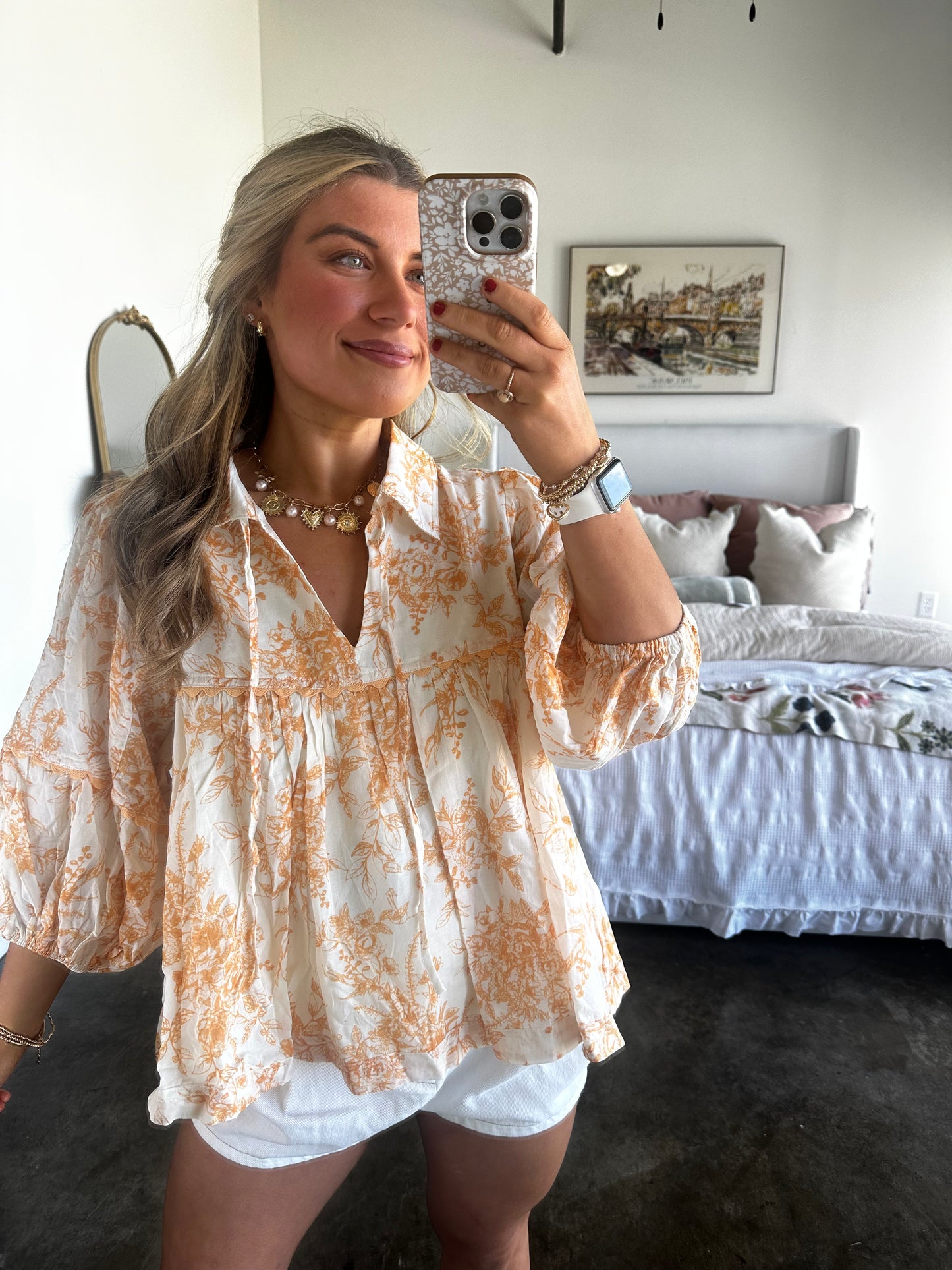 Amber Floral Print Top