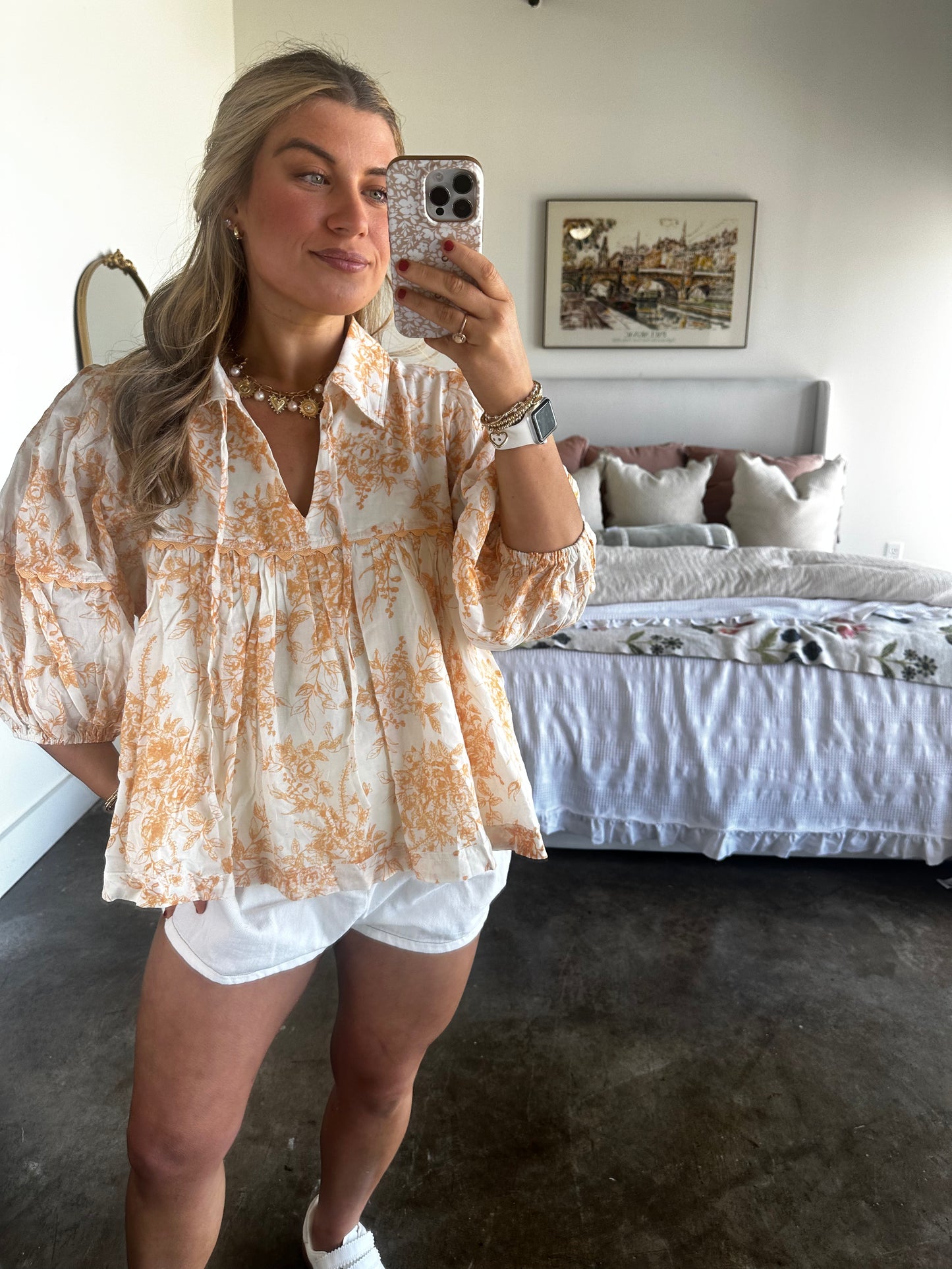 Amber Floral Print Top