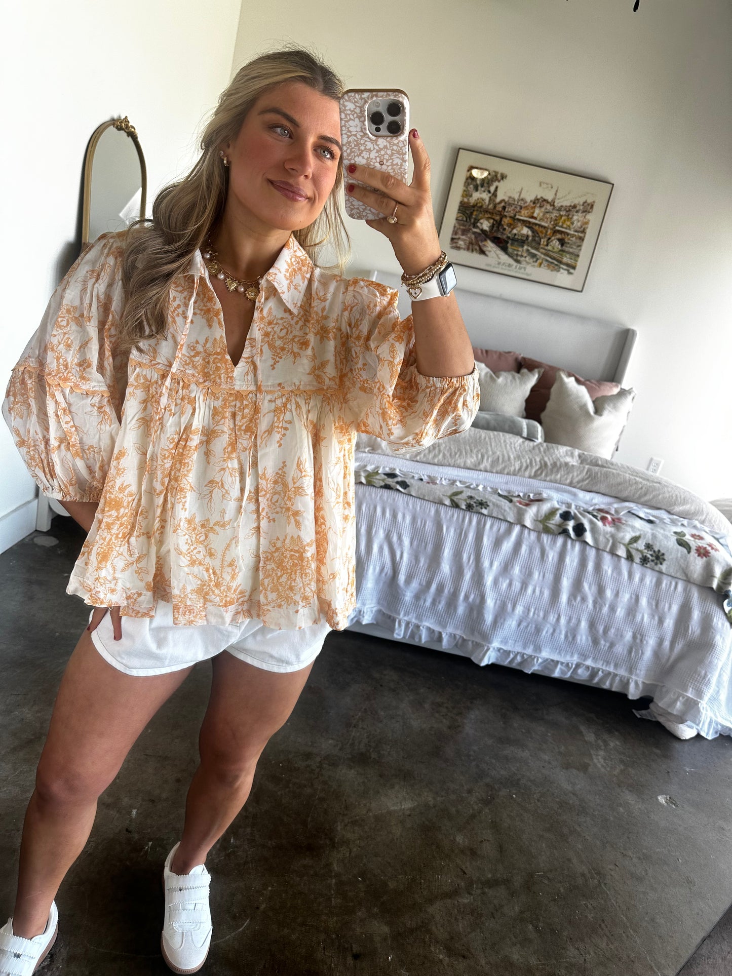 Amber Floral Print Top