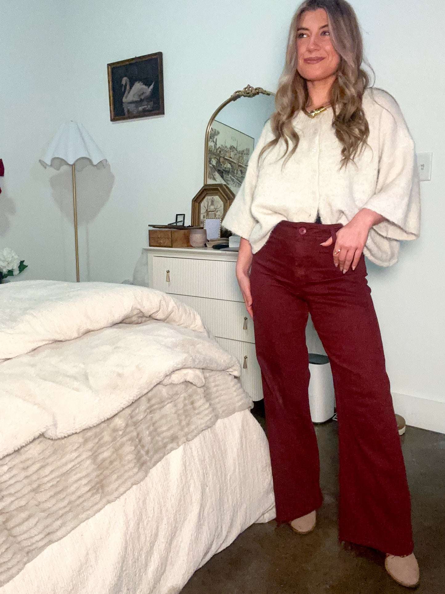 Merlot Wide Leg Pant