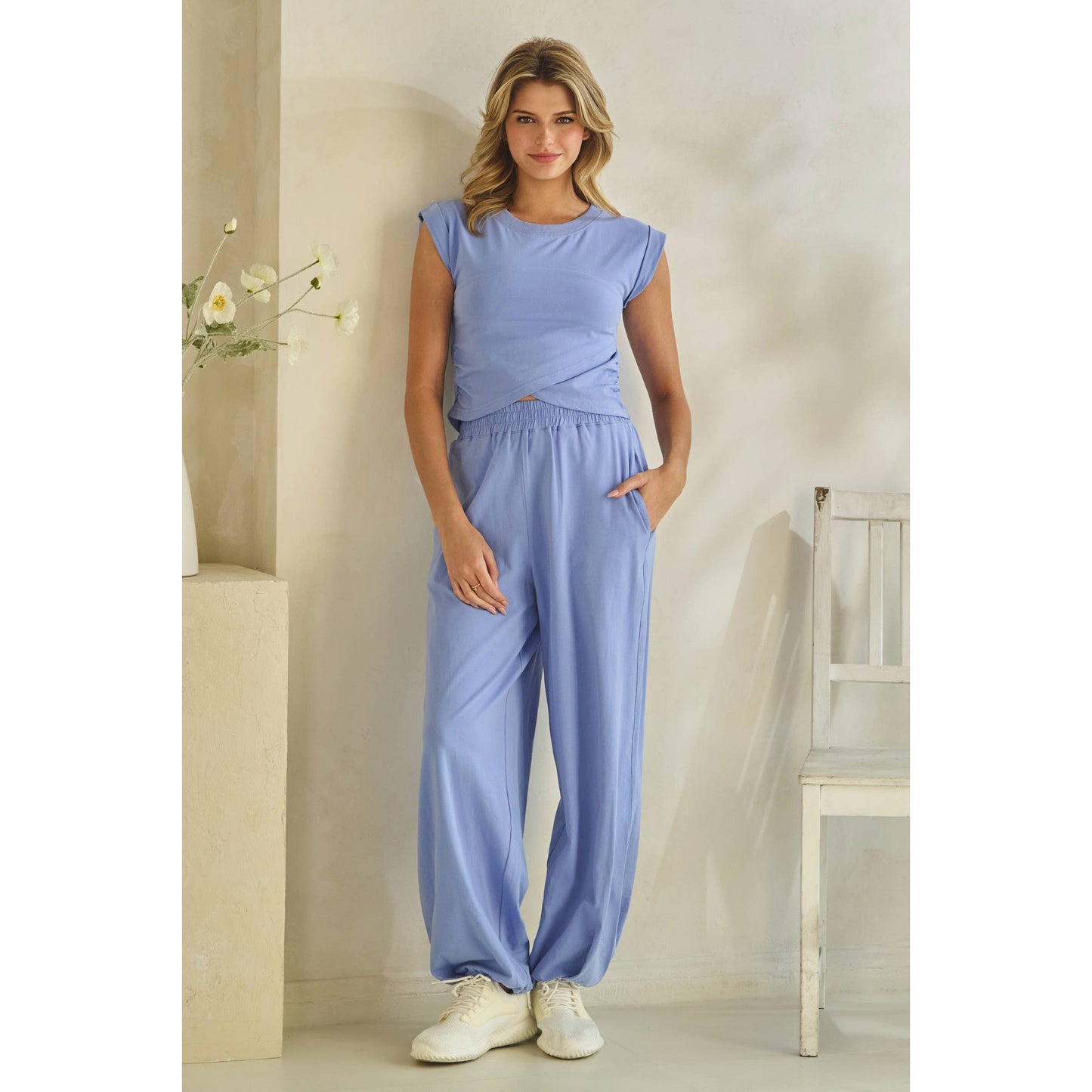 Sky Drift Lounge Set: Capri Blue / L