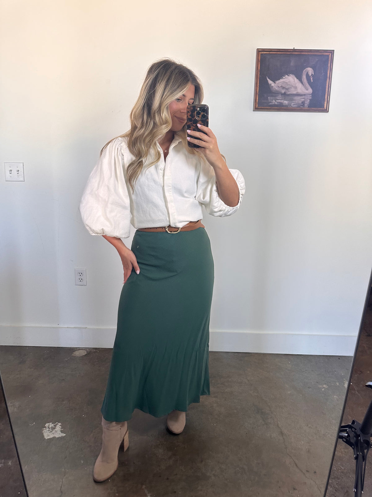Evergreen Midi Skirt