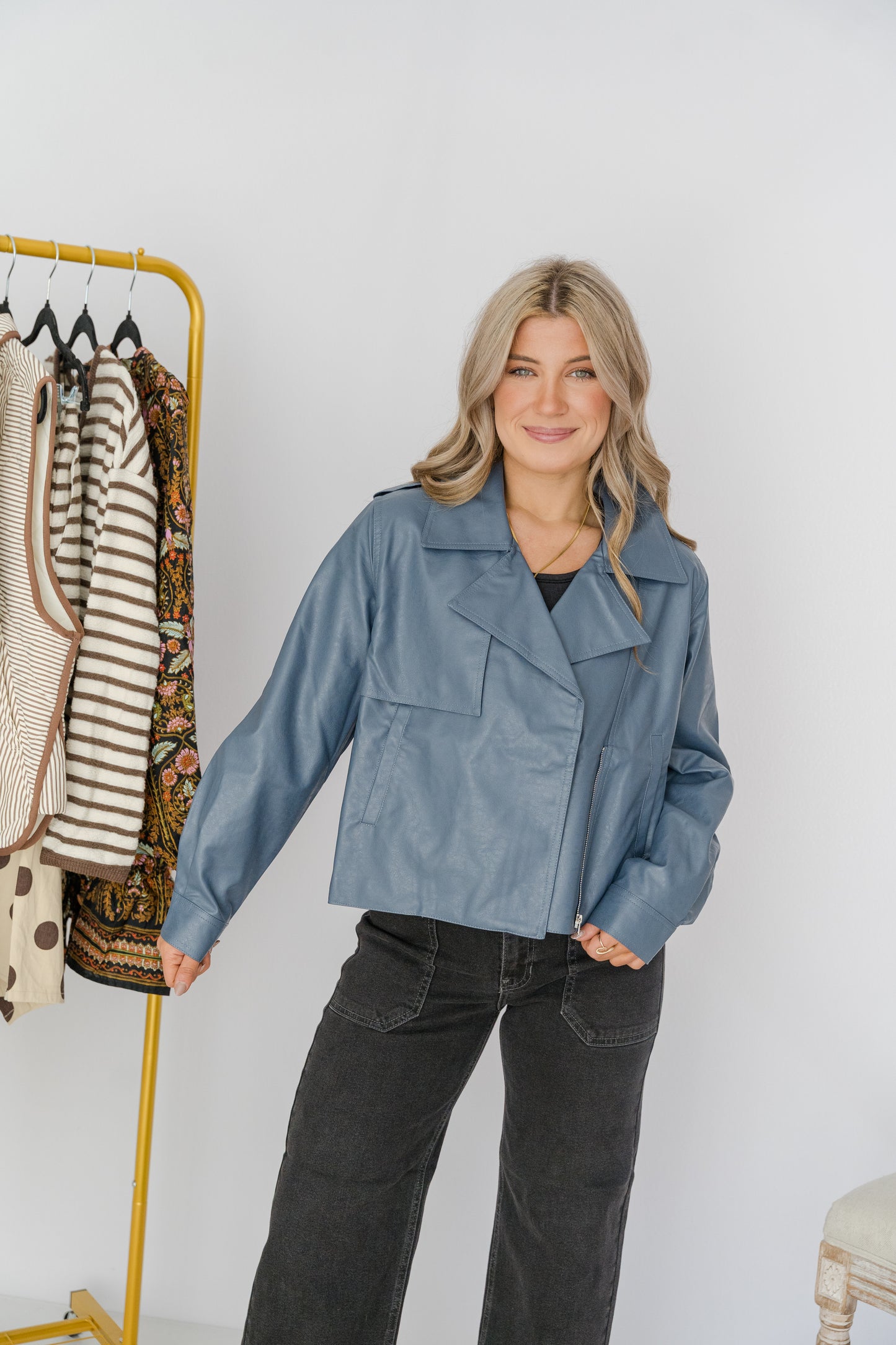 Blue Haven Leather Jacket