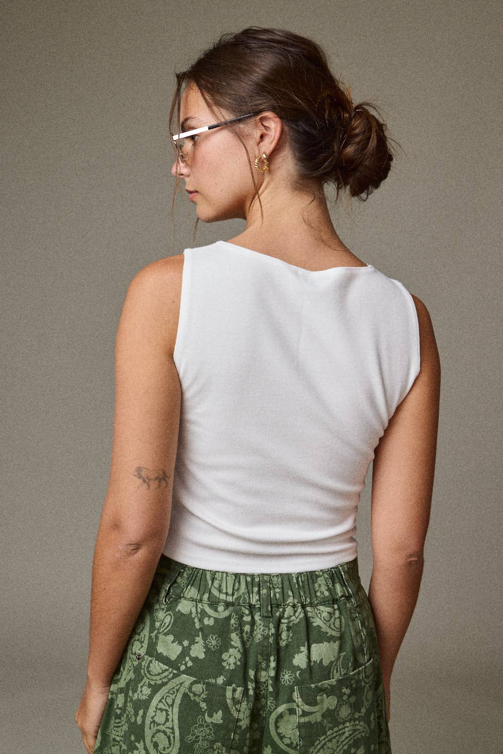 PT18711 - Asymmetrical Hem Tank: BURGUNDY / S