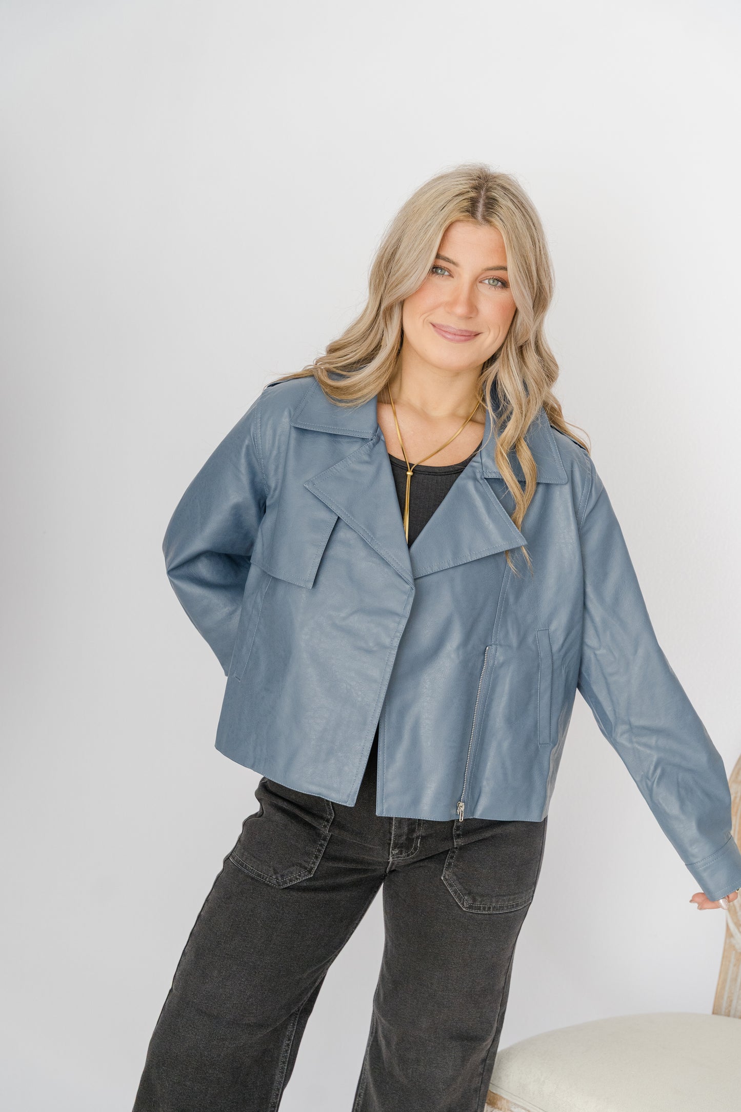 Blue Haven Leather Jacket