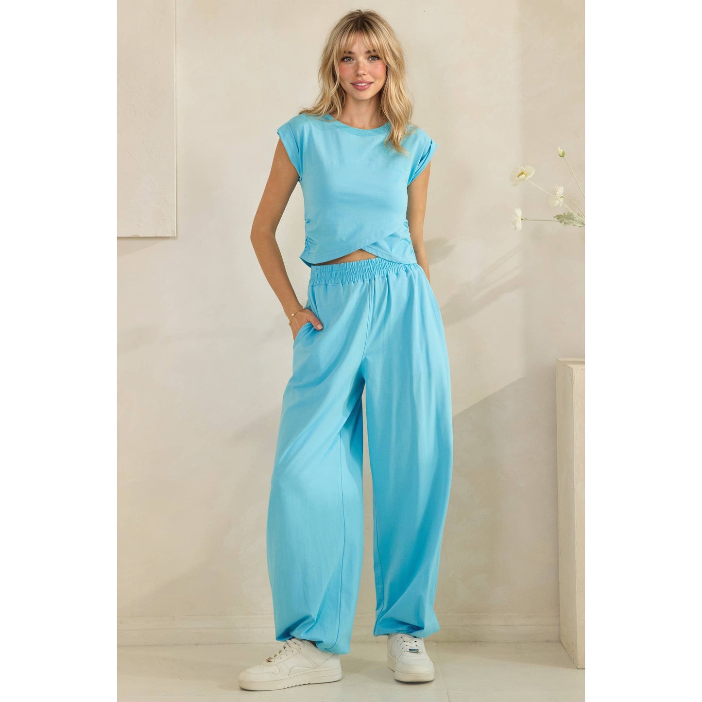 Sky Drift Lounge Set: Capri Blue / L