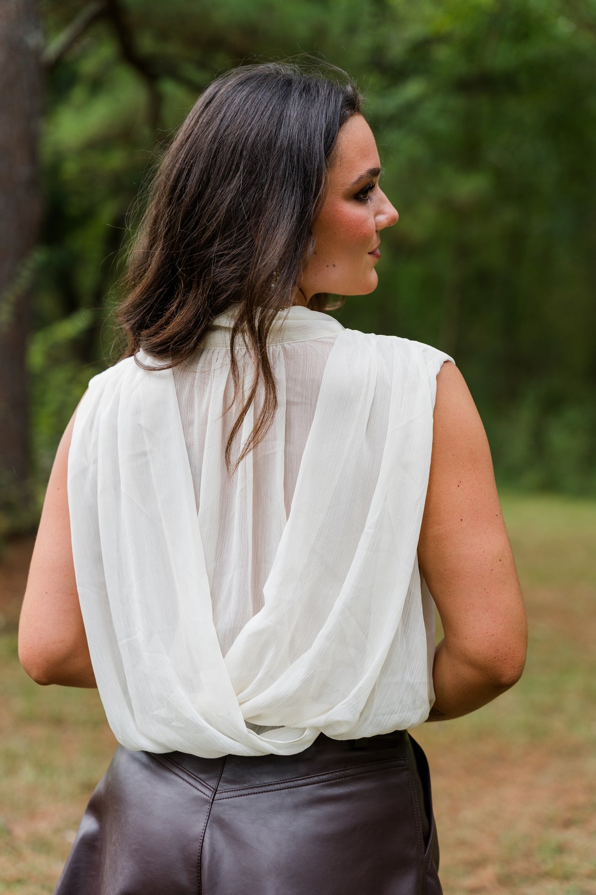 Good Impression Reversible Draped Top