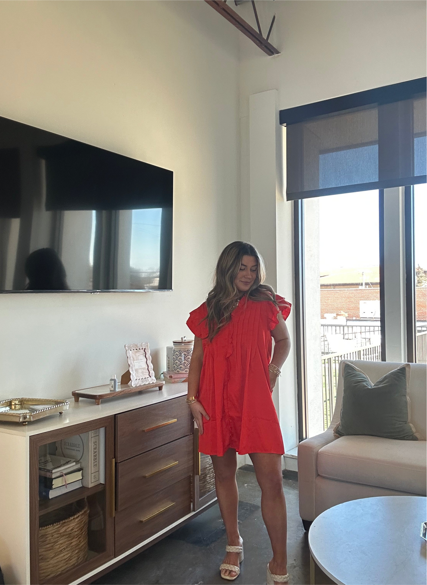 Athens Mini Dress- Red