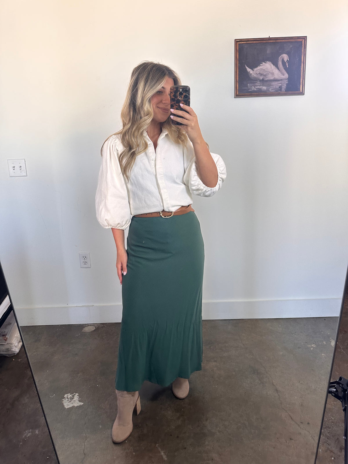 Evergreen Midi Skirt