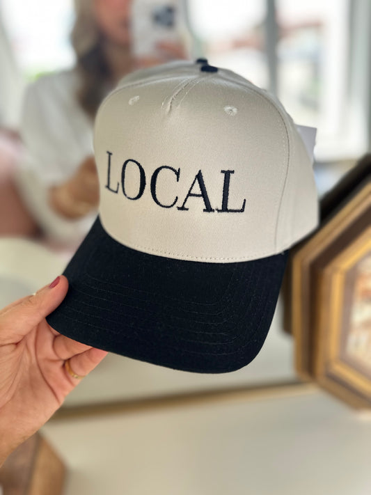 LOCAL Two-Toned Vintage Hat: Black and Tan