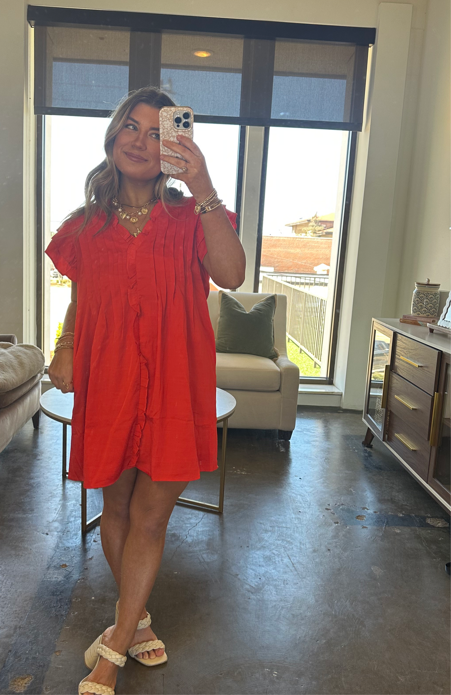 Athens Mini Dress- Red