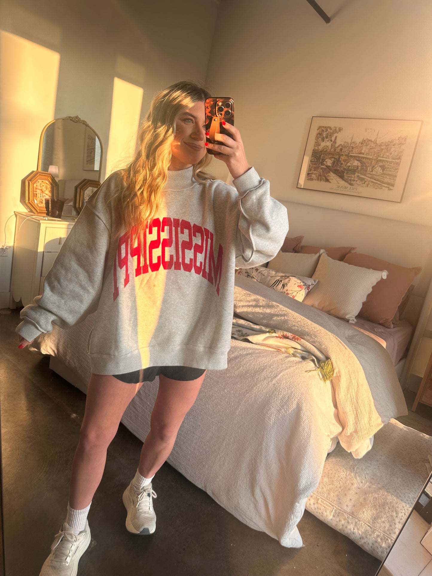 'Pre-Order:MISSISSIPPI & MS' Reversible Sweatshirt: Ole Miss