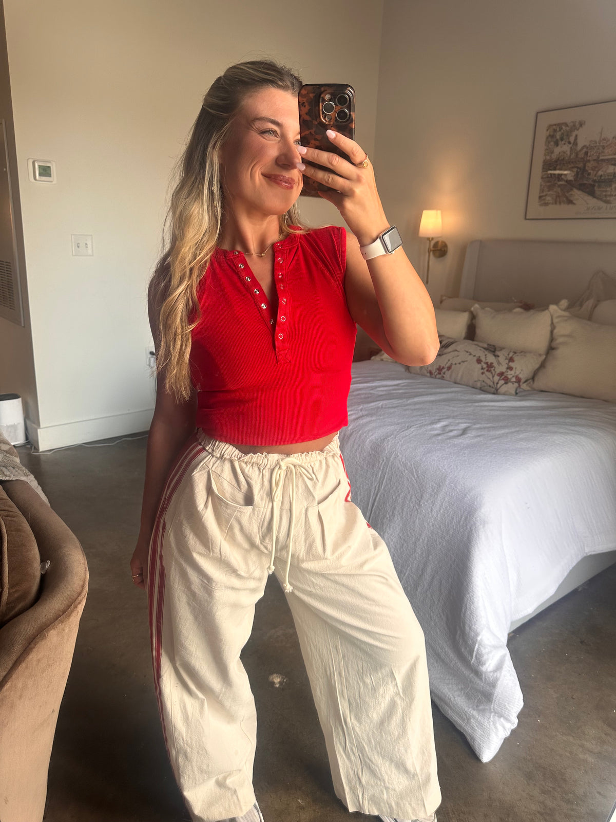 Cherry on Top Ribbed Henley
