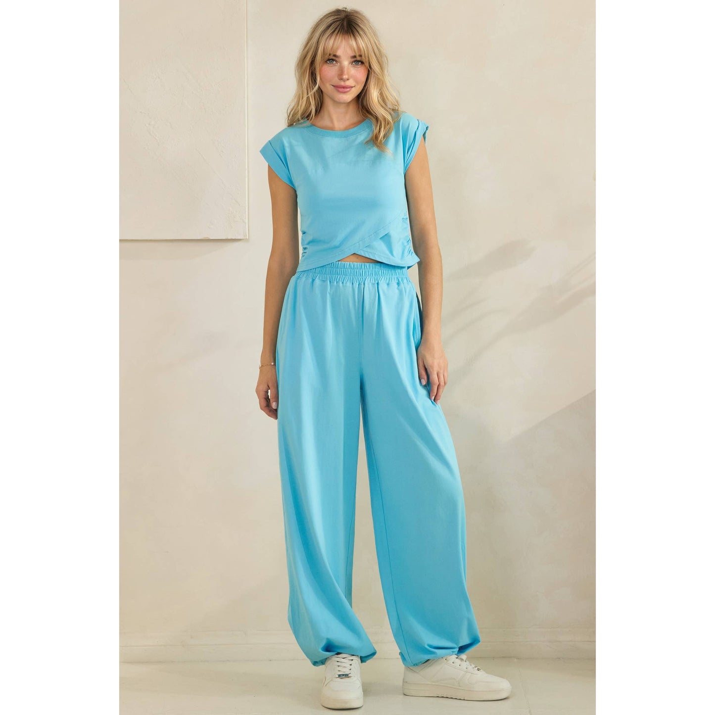 Sky Drift Lounge Set: Capri Blue / L