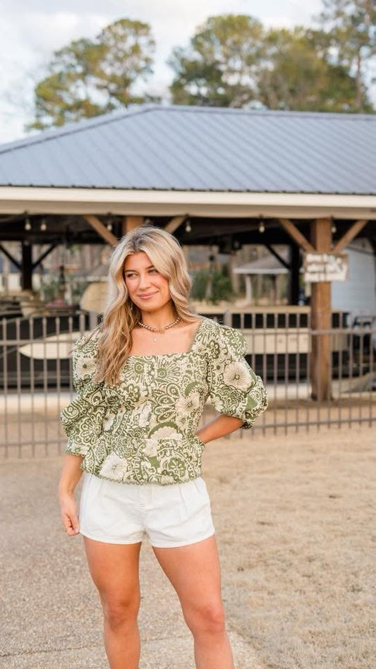 Nantucket Pleat white Denim Shorts