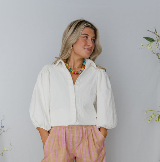 The Hampton Puff Sleeve Blouse