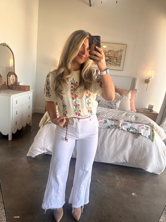 Piper Floral Embroidered Sweater
