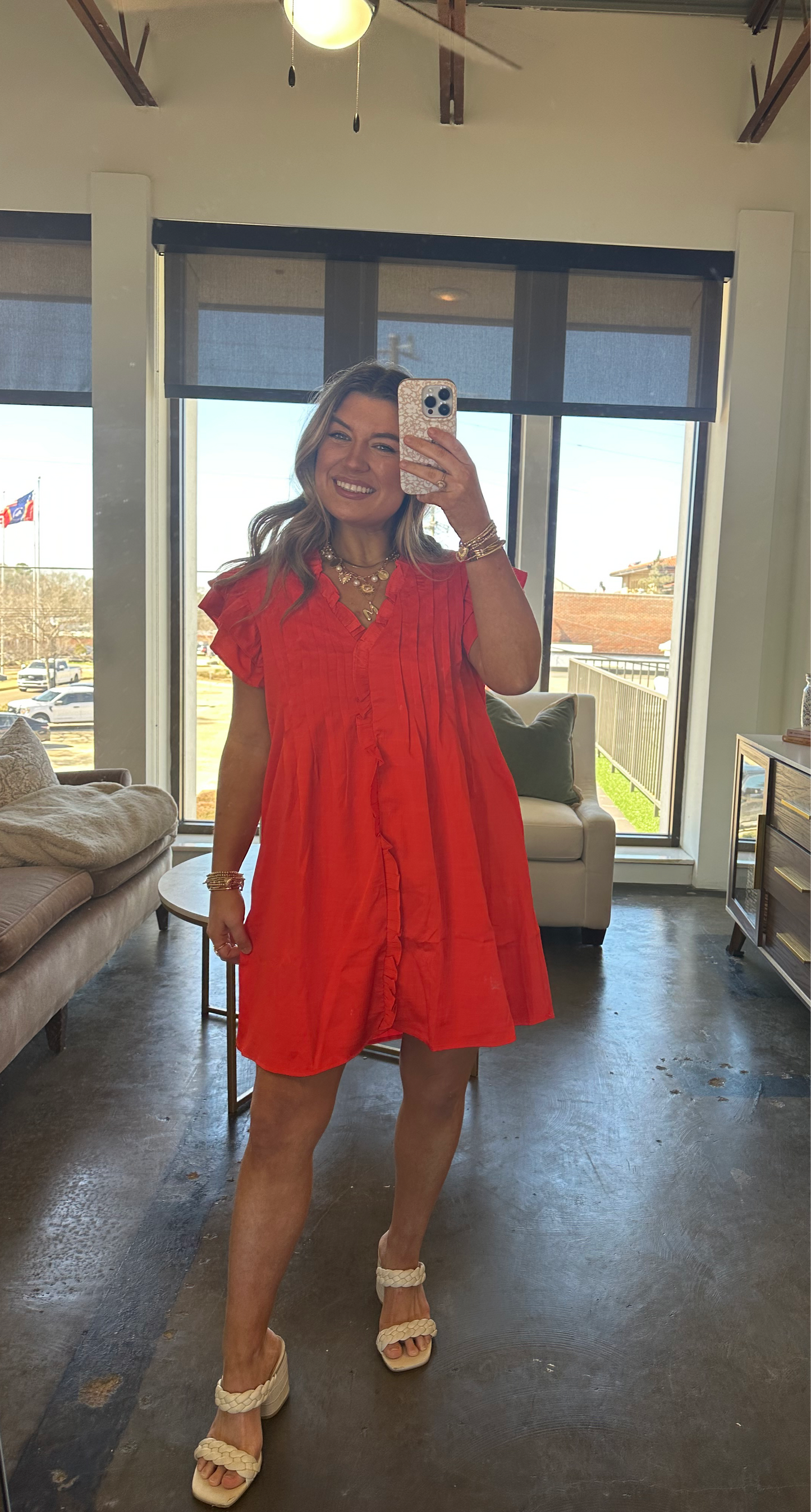Athens Mini Dress- Red
