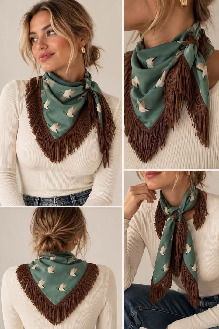 Mallard Fringe Scarf