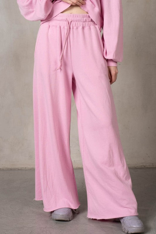 PRE-ORDER: Sunday Stroll Wide Leg Pants- Blush
