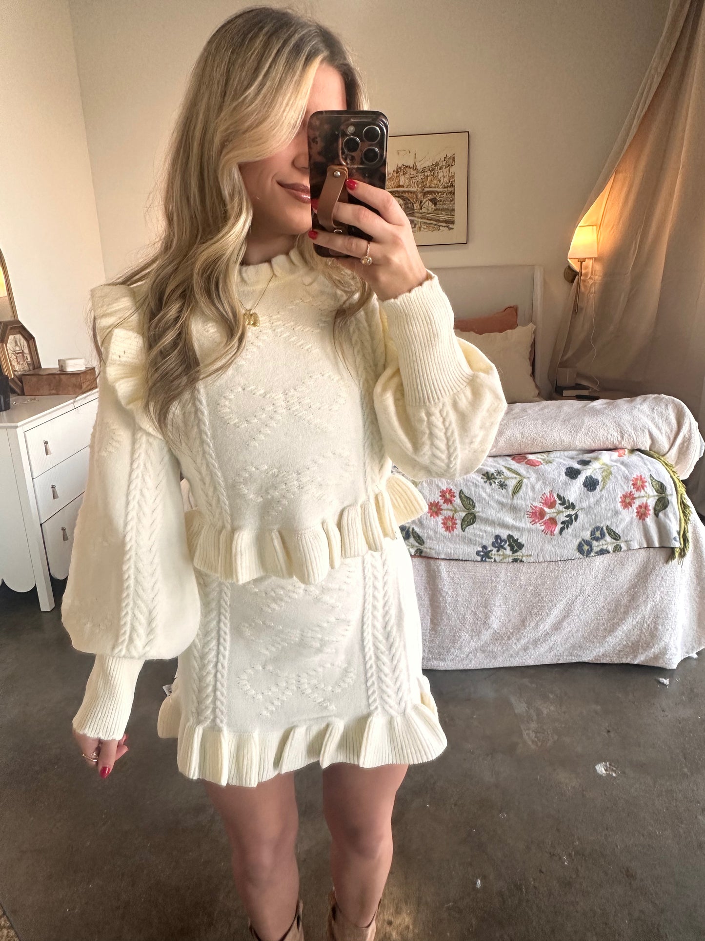 Denver Corded Knit Skirt Set