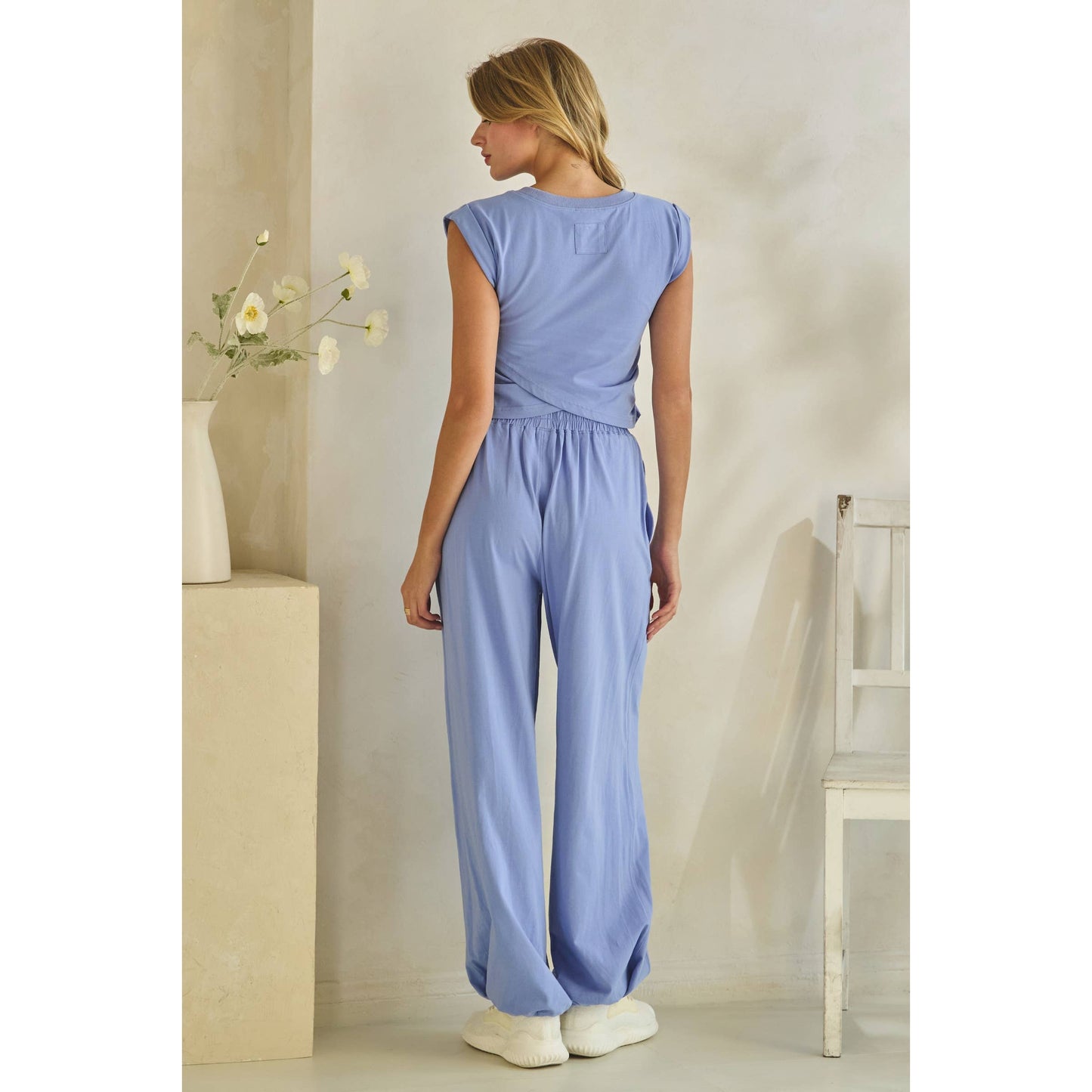 Sky Drift Lounge Set: Capri Blue / M